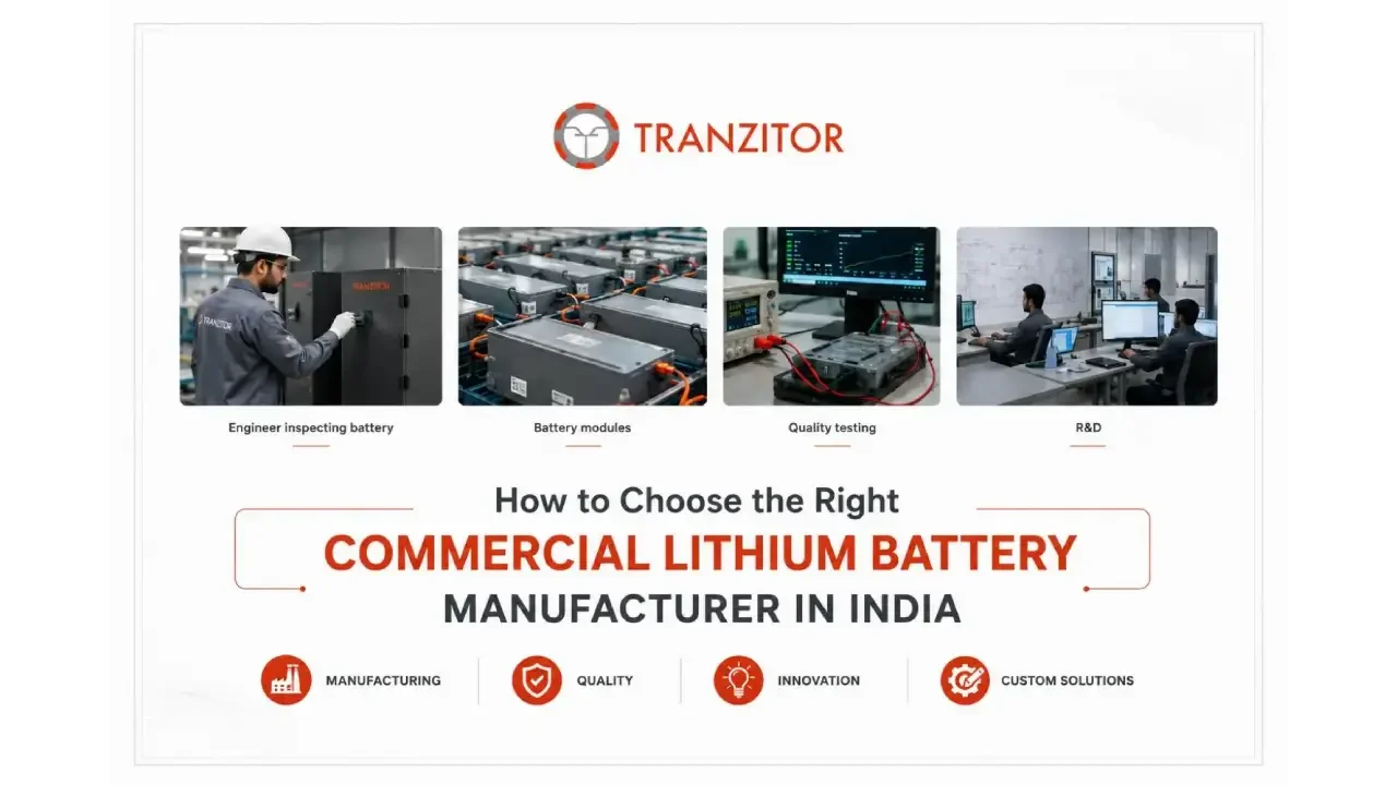 Engineer inspecting a commercial LiFePO₄ lithium battery pack in a modern manufacturing facility in India.